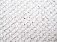 metallic Spandex 3mm Fishnet - White/Metallic Silver