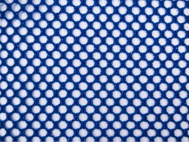 metallic Spandex 3mm Fishnet - Ocean Blue/Metallic Blue