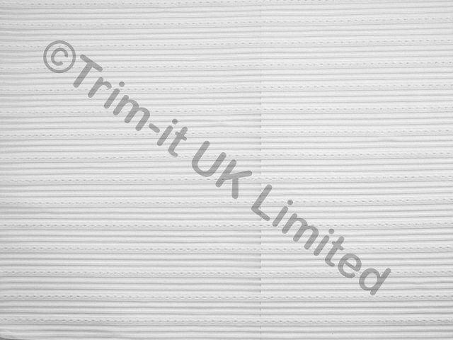 Multi Width Stripe Stretch Net - White