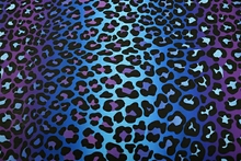 Ombre Leopard Lycra - Grape/Ocean Blue/Sky Blue