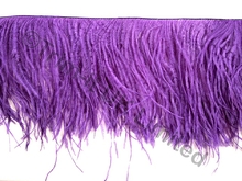 18cm Ostrich Prime Feather Fringe - Purple Rain