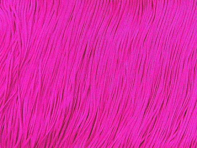 Stretch Top Rayon (tactel)Fringe 10cm - Flo. Cerise