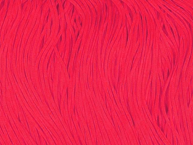 Stretch Top Rayon (tactel)Fringe 10cm - Neon Red