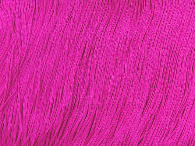 Stretch Top Rayon (tactel)Fringe 10cm - Electric Pink