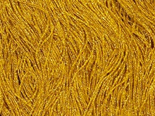 Stretch Top Metallic Rayon Fringe 15cm - Metallic Deep Gold