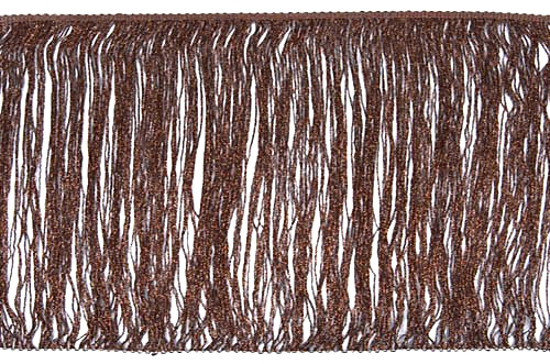 Stretch Top Metallic Rayon Fringe 15cm - Metallic Bronze