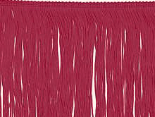 Stretch Top Rayon(Tactel) Fringe 15cm - Claret