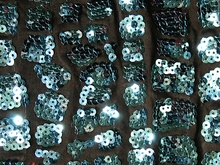 Rhumba Sequin On Poly Lycra 2-Way Give - Black/Turquoise