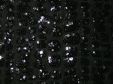 Rhumba Sequin On Poly Lycra 2-Way Give - Black/Metallic Black