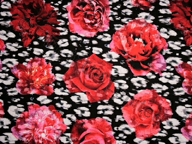 Rose Skin Dance Crepe Special Offer was 30 - Black/white/Flamenco Red/Electric Pink