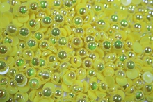 Round Half Pearls 10mm AB Colours - Daffodil AB