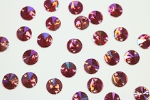 Round Pointed 10mm Coloured AB resin Stones - Electric Pink AB