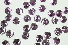 Round Pointed 10mm Coloured resin Stones - Amethyst