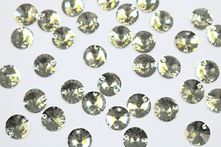 Round Pointed 10mm Coloured resin Stones - Golden Shadow