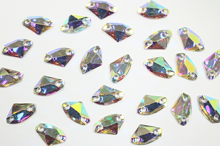 Galactica 14x9mm Coloured AB resin Stones - Crystal AB