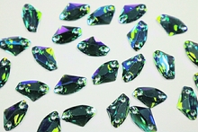 Galactica 14x9mm Coloured AB resin Stones - Blue Zircon AB