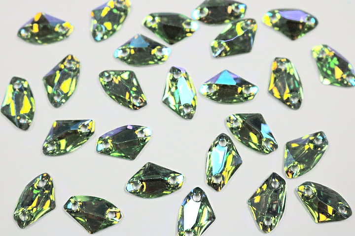 Galactica 14x9mm Coloured AB resin Stones - Peridot AB