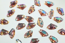 Galactica 14x9mm Coloured AB resin Stones - Light Rose AB