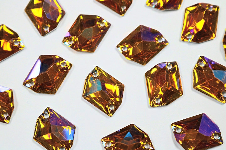 Cosmic 20x16mm Coloured AB resin Stones - Amber AB