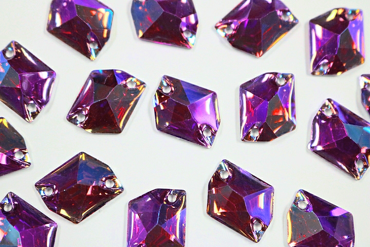 Cosmic 20x16mm Coloured AB resin Stones - Amethyst AB