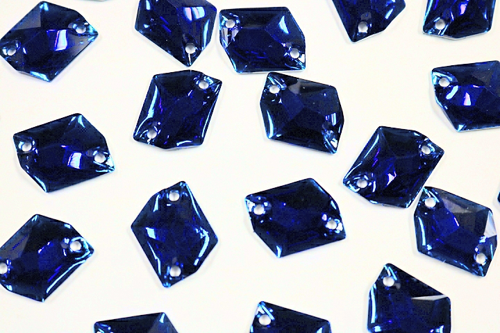 Cosmic 20x16mm Coloured resin Stones - Bright Sapphire