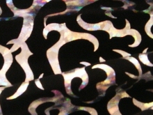 Sabre Metallic Lycra - Black/Silver Hologram