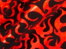 Sabre Metallic Lycra - Black/Red Hologram