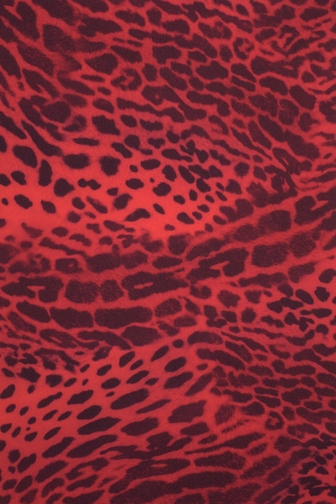 Savannah Animal Print Lycra - Red/Black