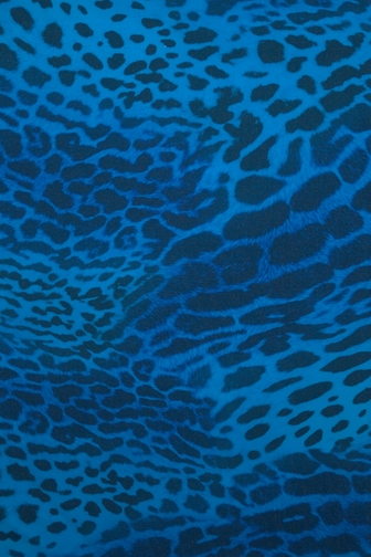 Savannah Animal Print Lycra - Turquoise/Ocean Blue/Black