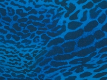 Savannah Animal Print Lycra - Turquoise/Ocean Blue/Black