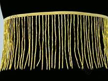 Elastic Top 10cm Long Bead Fringe - Citrine AB