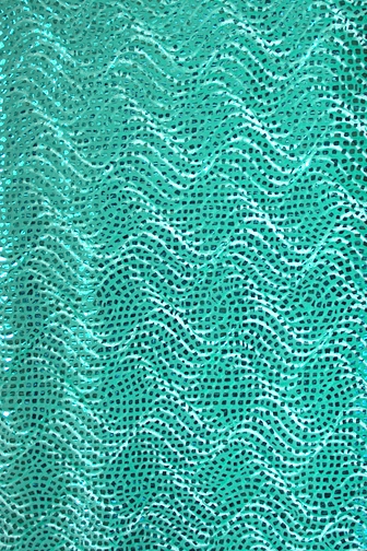 Supreme Embossed Mosaic met. Stretch Velvet - Aqua