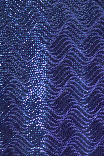 Supreme Embossed Mosaic met. Stretch Velvet - Sapphire