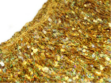 Sequin Fringe 40cm Long-Flat 6mm Sequins - Gold Hologram