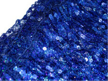 Sequin Fringe 40cm Long-Flat 6mm Sequins - Royal Hologram