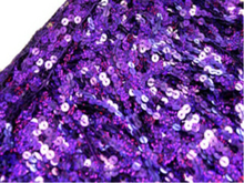 Sequin Fringe 40cm Long-Flat 6mm Sequins - Purple Rain Hologram