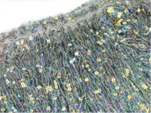 Sequin Fringe 40cm Long-Flat 6mm Sequins - Silver Hologram