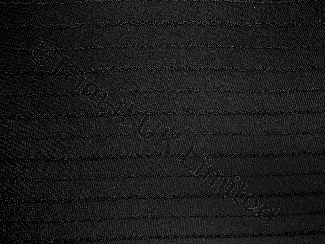 Self Stripe Stretch Trouser fabric (301) - Black