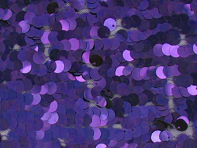 Shimmy Sequin Fabric-Flat 10mm Round Sequins - Purple Rain