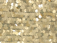 Shimmy Sequin Fabric-Flat 10mm Round Sequins - Metallic Gold