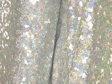 Shuffle: Square Sequin On Poly Lycra 2-Way was 40 - White/Silver Hologram