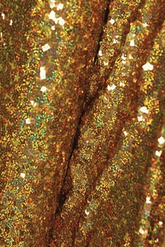 Shuffle: Square Sequin On Poly Lycra 2-Way was 40 - Gold/Gold Hologram