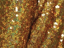 Shuffle: Square Sequin On Poly Lycra 2-Way was 40 - Gold/Gold Hologram