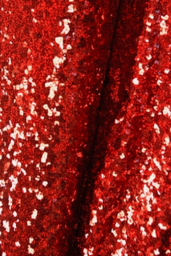 Shuffle: Square Sequin On Poly Lycra 2-Way was 40 - Flamenco Red/Red Hologram