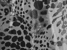 Snow Leopard Metallic Lycra - Black/White