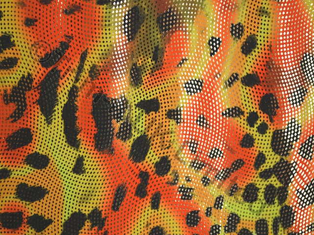 Snow Leopard/Psycho Metallic Lycra - Tropic Lime/Flo. Orange/Black