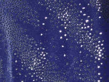 Supreme Sparkle Astro Star Met. Stretch Velvet - Royal Blue