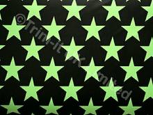 Star Lycra with Black Back ground-40mm Star - Flo. Apple