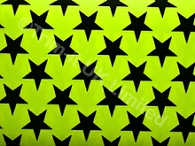 Star Lycra-approx. 40mm Black Star - Tropic Lime