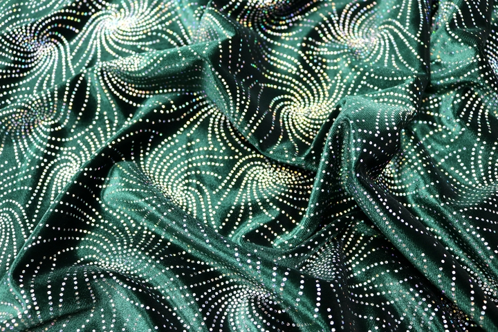 Starburst Smooth Stretch Velvet - Forest Green